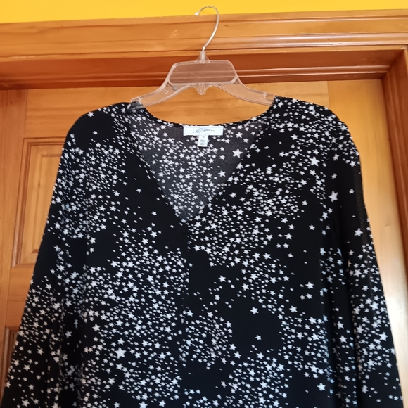 Libby Eldeman Black and White Star Print Dress - Picture 4 of 6
